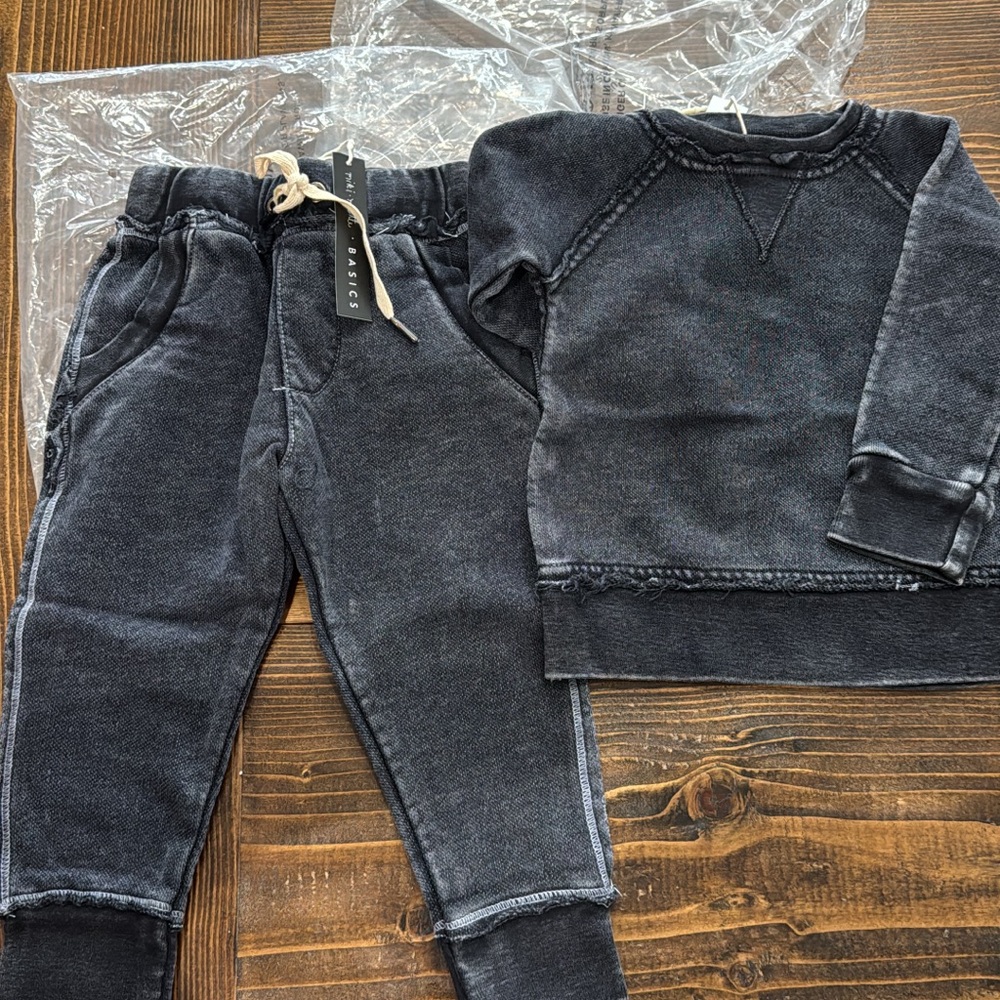 Stylish Charcoal Kids Jogger Set